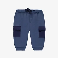 BLUE PANTS REGULAR FIT JOGGER STYLE FRENCH TERRY