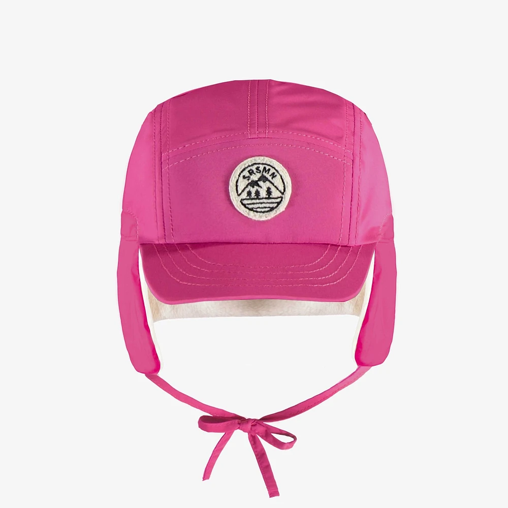 Pink winter cap polyester