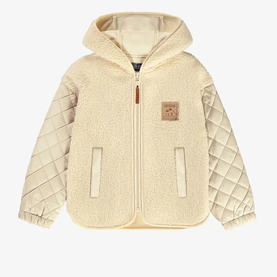 BEIGE JACKET WITH ZIPPER SHERPA, CHILD