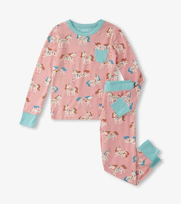 Folksy Unicorns Bamboo Pajama Set