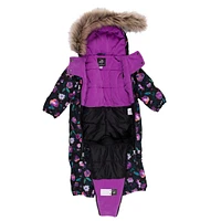 Baby Lena Girl Black One-Piece Snowsuit