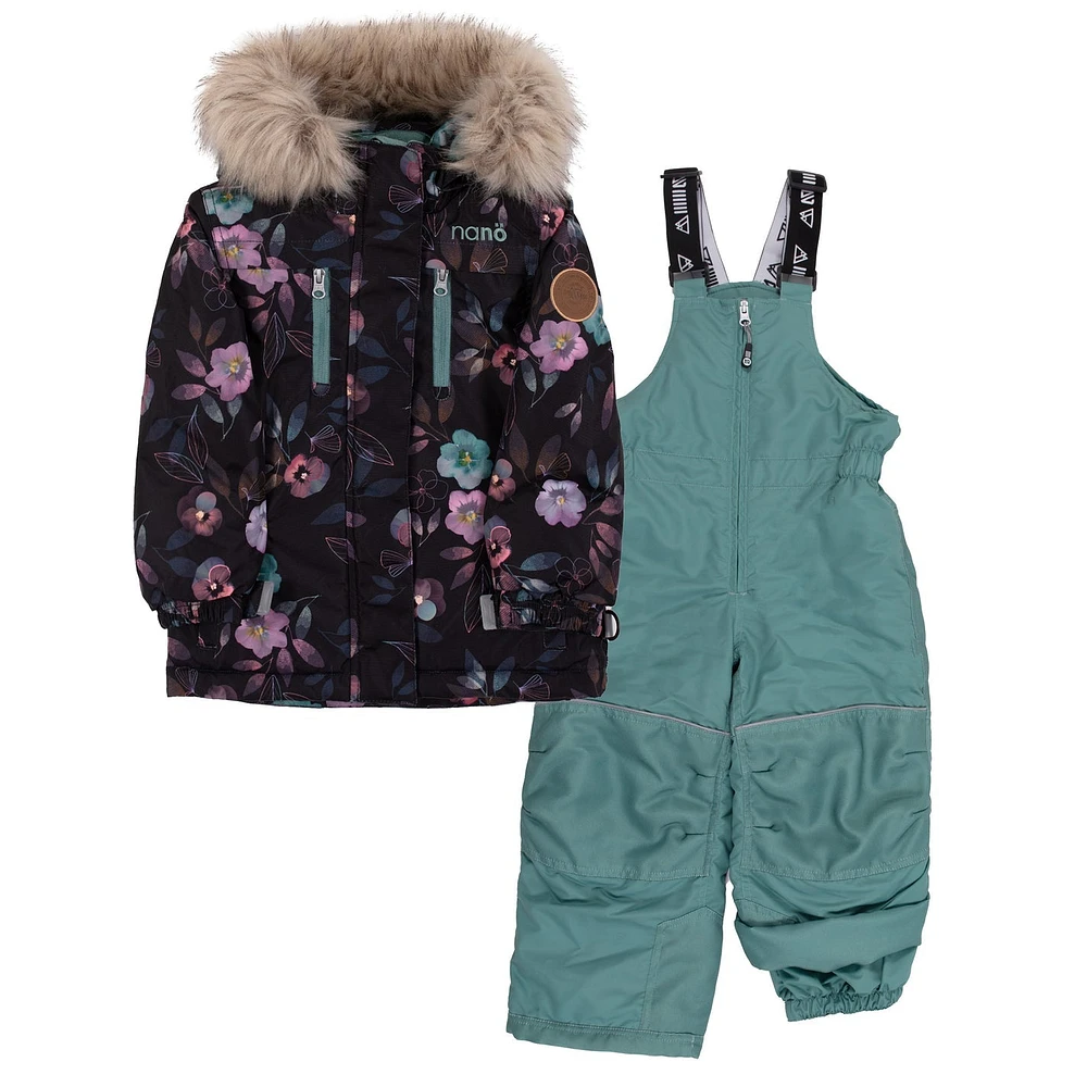 Lea Girls Snowsuit Black