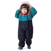 Logan baby boy's one-piece snowsuit Brown