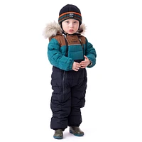 Logan baby boy's one-piece snowsuit Brown