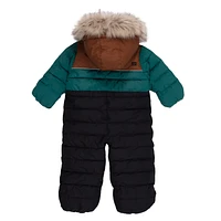 Logan baby boy's one-piece snowsuit Brown