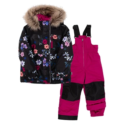 Charlotte Girls' Snowsuit Black