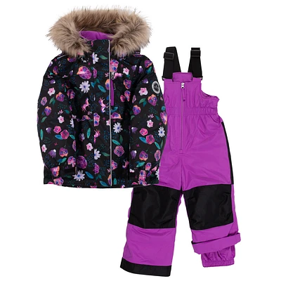 Justine Girls Snowsuit Black