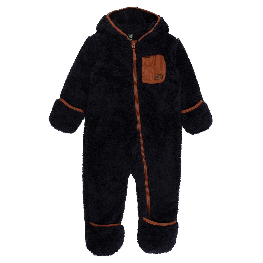 Baby Boy Navy Hooded Jumpsuit