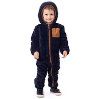 Baby Boy Navy Hooded Jumpsuit