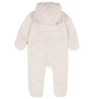 Baby Girls' Ivory Hooded Jumpsuit