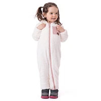 Baby Girls' Ivory Hooded Jumpsuit