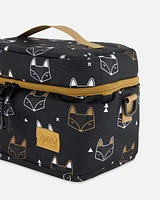 Lunch Box Black Printed Fox