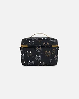 Lunch Box Black Printed Fox