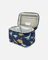 Lunch Box Navy Blue Printed Dinosaurs