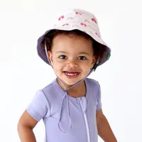 Reversible Organic Cotton Bucket Hat | Rainbows and Lilac