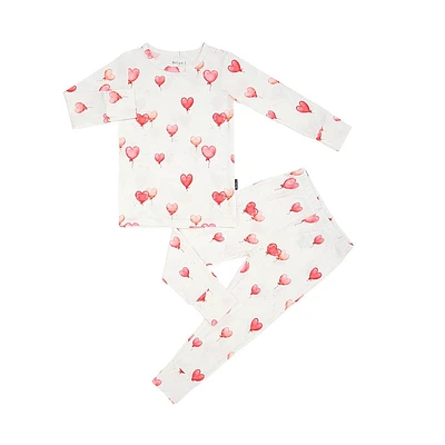 L/S PJ Set - Heart Balloons