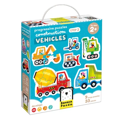 Progressive Puzzles Construction Vehicles