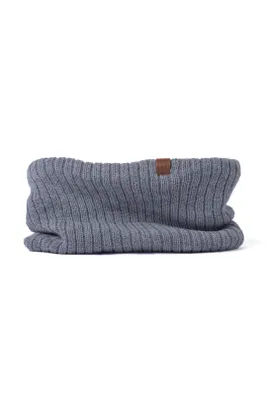 Fleece Lined Knit Neck Gaiter [Whistler series] [Gray]