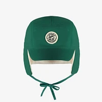 Dark green winter cap nylon, baby