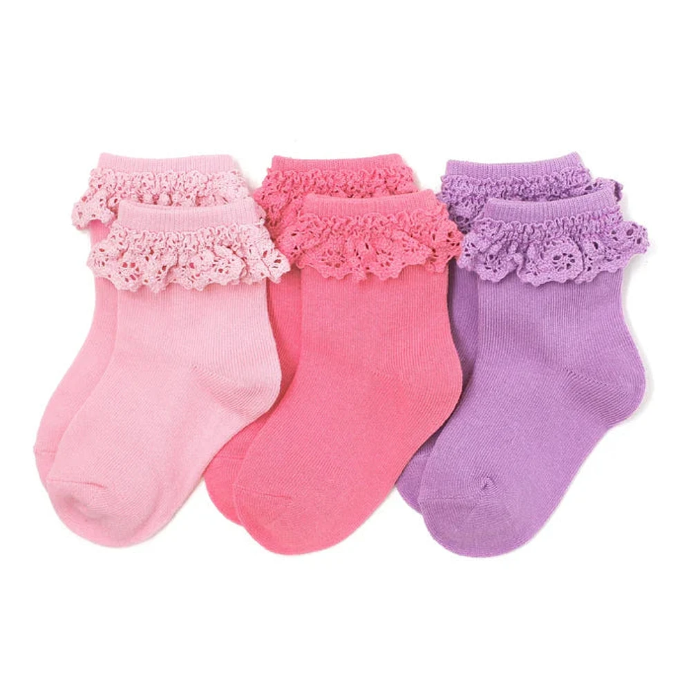 Rose Garden Lace Midi Sock 3-pack