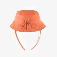 ORANGE SUN HAT WITH CORDS, BABY