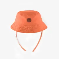 ORANGE SUN HAT WITH CORDS, BABY