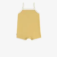 YELLOW ONE-PIECE BATHING SUIT WITH A BUTTERFLY ILLUSTRATION, BABY