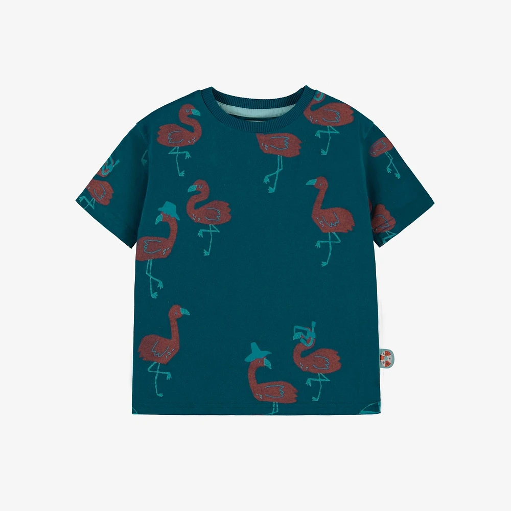 TURQUOISE PATTERNED T-SHIRT, BABY