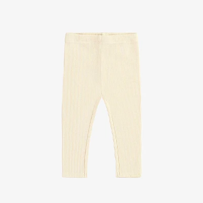 CREAM LEGGING RIBBED KNIT, BABY