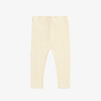 CREAM LEGGING RIBBED KNIT, BABY