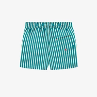 BLUE SWIM SHORTS WITH WHITE STRIPES, CHILD