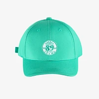 AQUA BLUE CAP WITH ROUNDED PEAK AND EMBROIDERY, CHILD