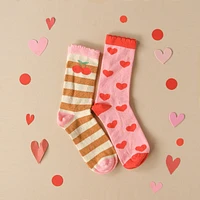 Stripy Cherry 2 Pack Socks