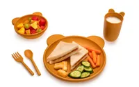 5 Piece Cellulose Feeding Set, Plate, Bowl, Cup, Spoon & Fork