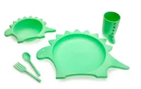 5 Piece Cellulose Feeding Set, Plate, Bowl, Cup, Spoon & Fork