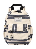 Backpack (Navy Striped Canvas)