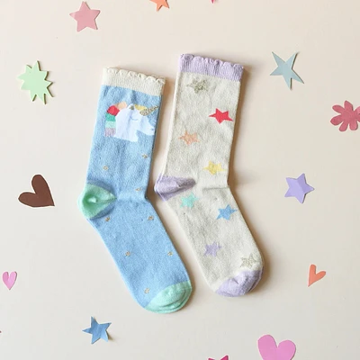 Rainbow Unicorn 2 Pack Socks