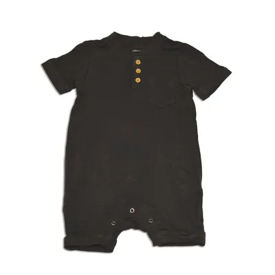 Bamboo Short Sleeve Romper with Buttons (Pirate Ship)