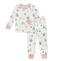 Bamboo Long Sleeve Pajama Set (Deer Forest Print)