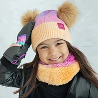 Sunset Ombre Double Pom Toque (2-6X)