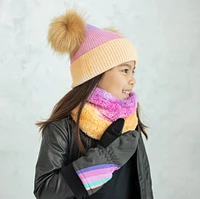 Sunset Ombre Double Pom Toque (2-6X)