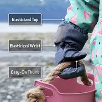 Kids Rain Mittens | Black