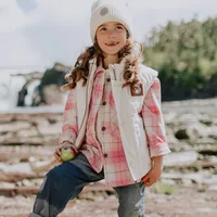 PINK PLAID SHIRT FLANNEL, CHILD