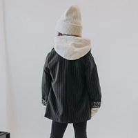 BLACK AND WHITE STRIPED JACKET GABARDINE, CHILD