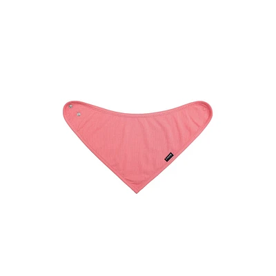 Ribbed Bamboo Bandana Bib - Candy Pink