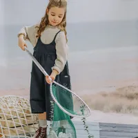 PLAIN NAVY LONG DRESS WITH THIN STRAPS CORDUROY, CHILD