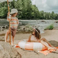 PINK TWO-PIECE SWIMSUIT WITH SMALL BUTTERFLIES