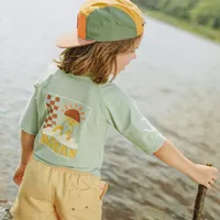 GREEN SHORT SLEEVED BATHING T-SHIRT, CHILD