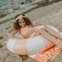 PINK TWO-PIECE SWIMSUIT WITH SMALL BUTTERFLIES