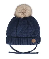 COTTON KNIT HAT POMPOM (MULTIPLE COLORS)